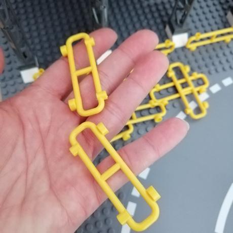 Žlté zábradlie 5ks na stavebnice, 