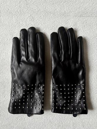 Elegantné dámske koženkové rukavice, 