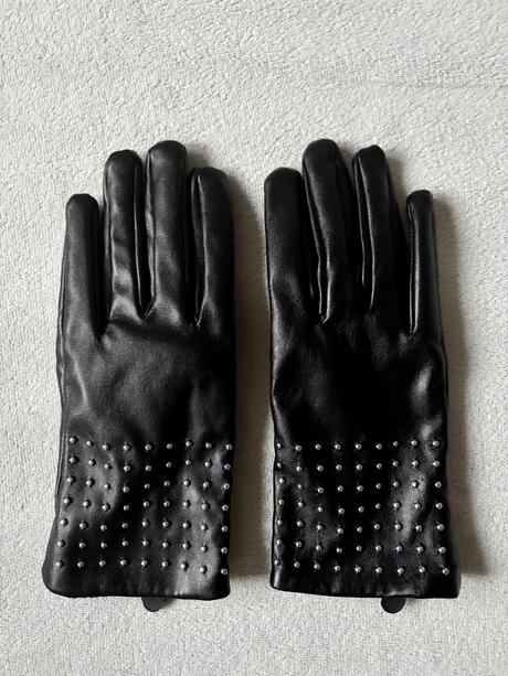 Elegantné dámske koženkové rukavice, 