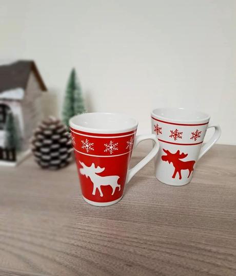 Vianočné hrnčeky sobík 2 ks,