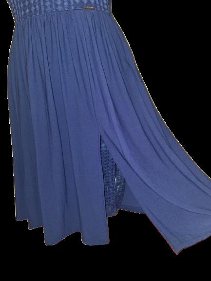 Tmavomodré elastické šaty guess veľ. 38, guess,38