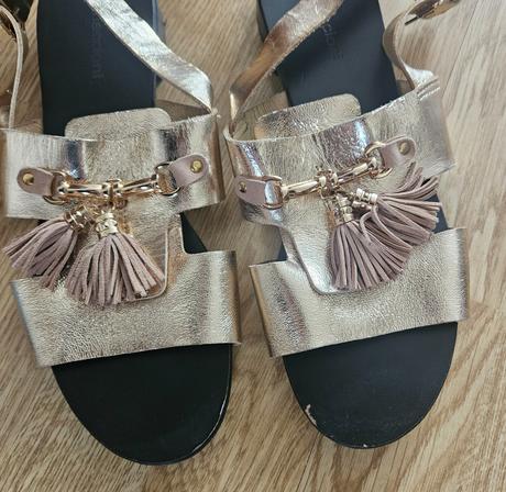 Zlaté sandále maccioni 40, 40