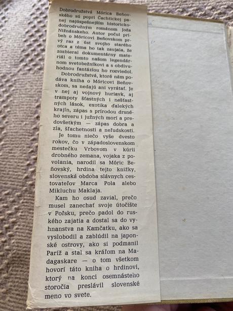 Jožo nižňanský dobrodružstvá mórica beňovského, 