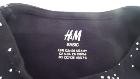 Čierne šaty, h&m,122