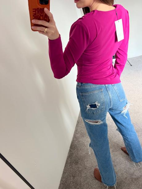 Ružový top, zara,m