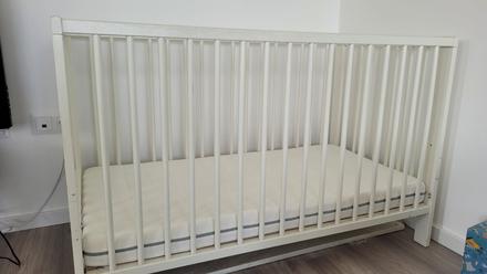 Ikea gulliver detská posteľ biela 60x120 cm, šírka (cm): 60,dĺžka (cm): 120