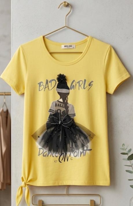 Dámske tričko s 3 d aplikáciou, l / m / s / xl
