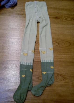 Dievčenské pančušky v jemnej zelenej farbe, 104