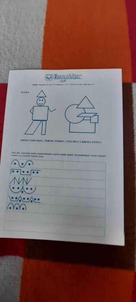 Pracovné listy pre predškoláka,