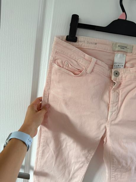 Svetloružové džínsy weekend max mara, l
