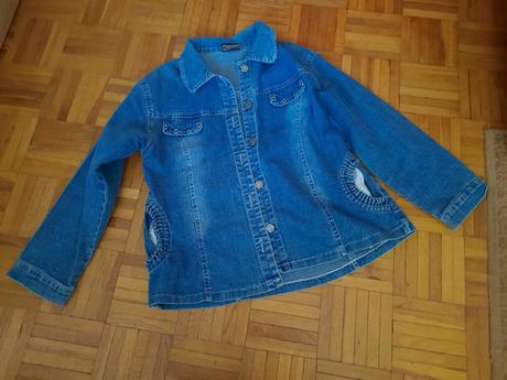 Dievčenská rifľová košeľa/ sako, 158