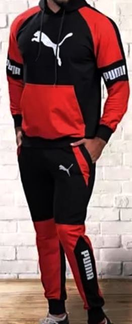 Čierno červená tepláková súprava, puma,152 - s