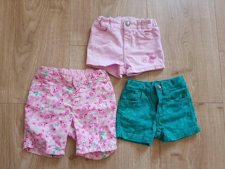 3 ks sortky hm a kik, h&m,86