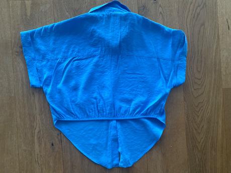 Modra bluzka crop-top, zara,164