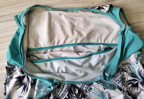 Tyrkysovo biele plavky/tankiny, v. 2xl, xxl