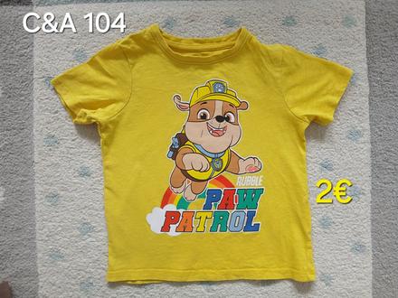 Kratke tricko rubble paw patrol, c&a,104