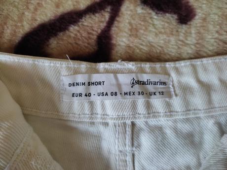 Biele riflove shortky stradivarius, malo nosene, stradivarius,40