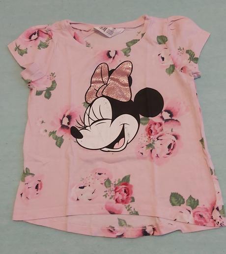 Letné tričko ruža minnie h&m 98/104, h&m,98