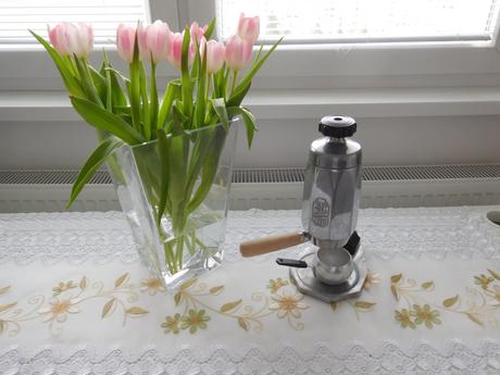 Art deco maďarský ftm unipress chrómový,, 