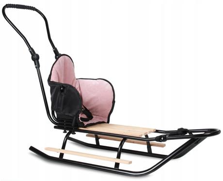 Sánky s kompletným vybavením rukávnik zadarmo ružo,