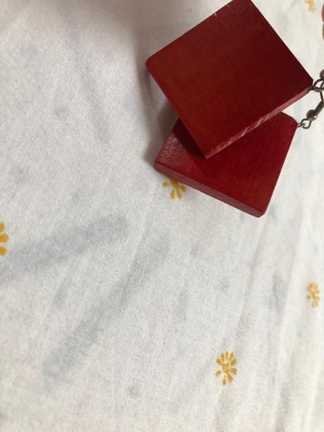 Náušnice drevené,