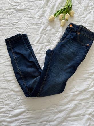 Tmavomodré elastické skinny rifle, new yorker,30