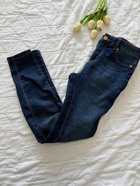 Tmavomodré elastické skinny rifle, new yorker,30