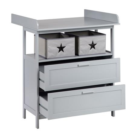 Roba hamburg 2 drawers & boxes taupe grey komoda, 