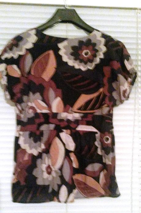 Lahunka bluzka / tunika - kvietkovy vzor, sisley,m