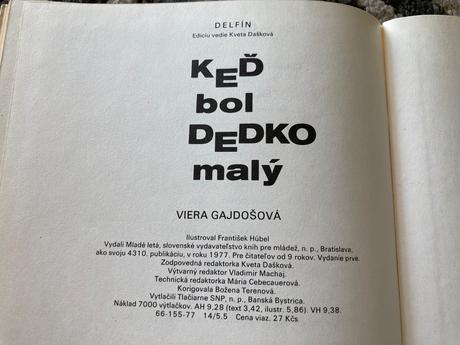 Keď bol dedko malý-prvé vyd.1977,