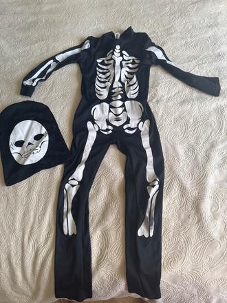 Halloweenska maska kostra,