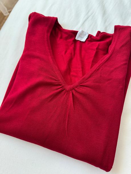 Tmavo-červený sveter camaieu l, camaieu,l