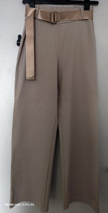 Wide leg nohavice s opaskom, m