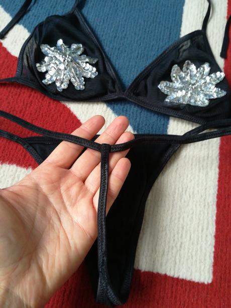 Vianočný set spodného prádla s vločkami - top stav, tezenis,s