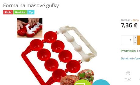 Forma na mäsové guľky,
