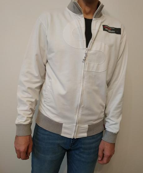 Panska biela mikina na zips sam, vel. m, s.a.m.,m