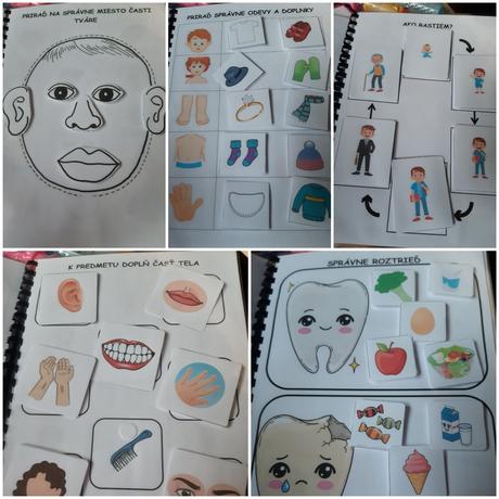 Activity book moj telo- úlohy na suchý zips, 