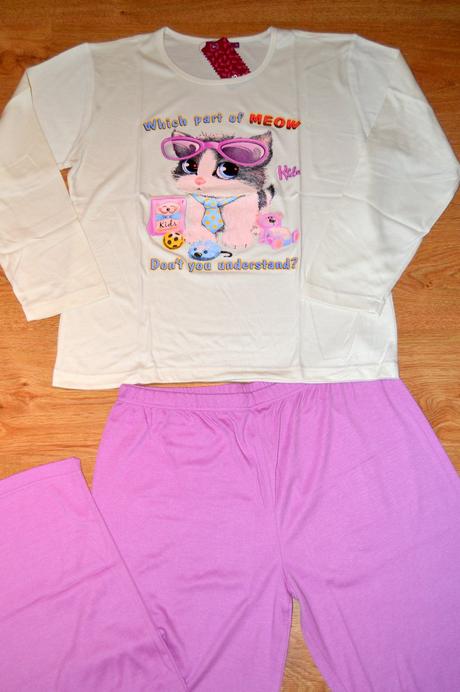 Dámske pyžamko s mačičkou, l / xl