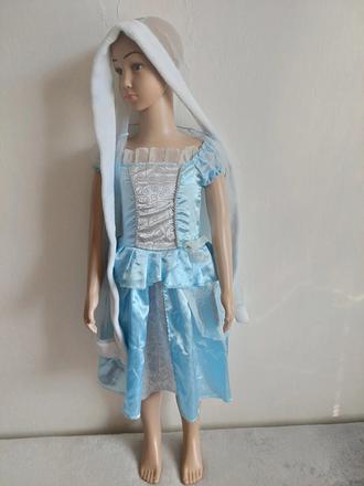 Panna mária/ elsa/ princezná karnevalové šaty 3-5r,