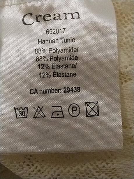 Dámsky predĺžený krémový priesvitný top, cream, xl, xl