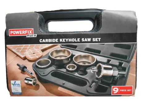 9 dielna súprava karbidových dieroviek,