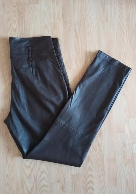 Hnedé koženkové nohavice tramontana, m