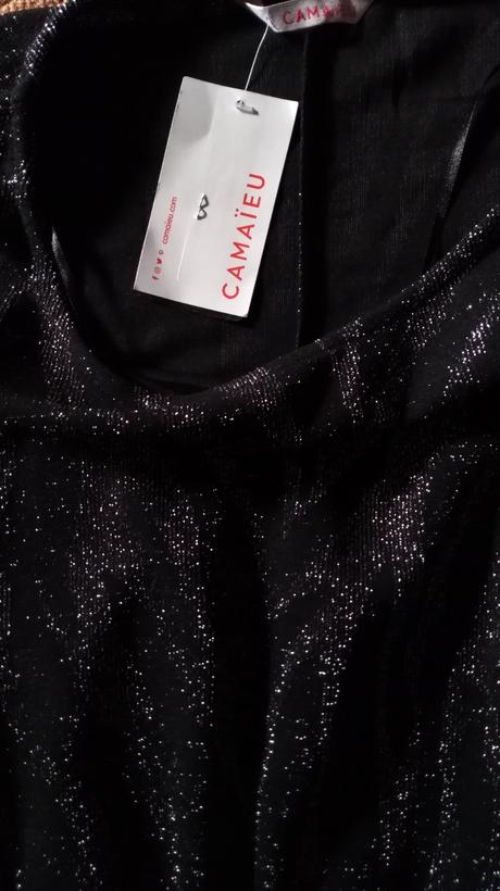 Šaty so striebornou niťou, camaieu,m