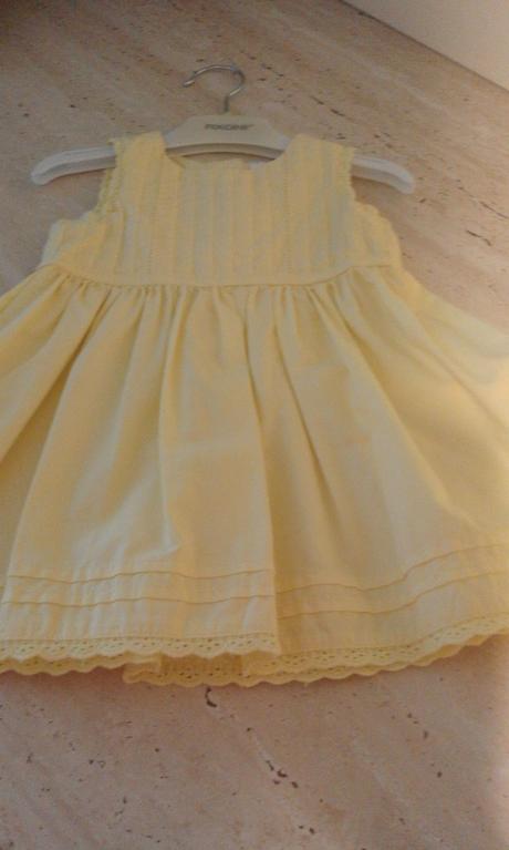Bledožlté balónové dievčenské šatočky, baby club,68