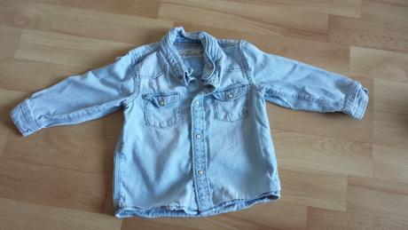 Košeľa riflova, h&m,80