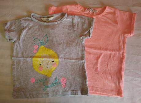 2 ks tričiek ružové a sivé na 2-3 roky, angel, evie angel,92