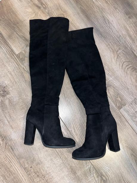 Čierne semišové čižmy, 36