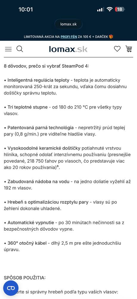 L'oréal steampod 4 žehlička, 