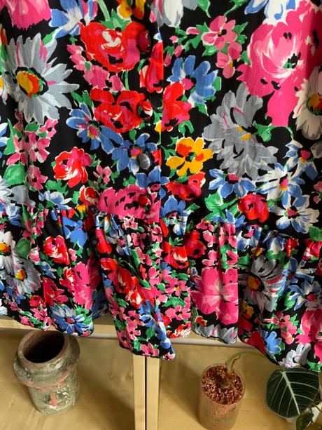 New look kvetovany top vintage vzhľadu, new look,xs