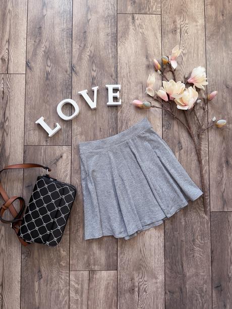 Šedá sukňa bershka, bershka,s